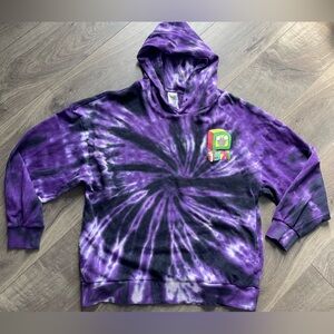 Disney Parks Mickey Mouse 1971 Retro Tie Dye Purple Hoodie Adult L